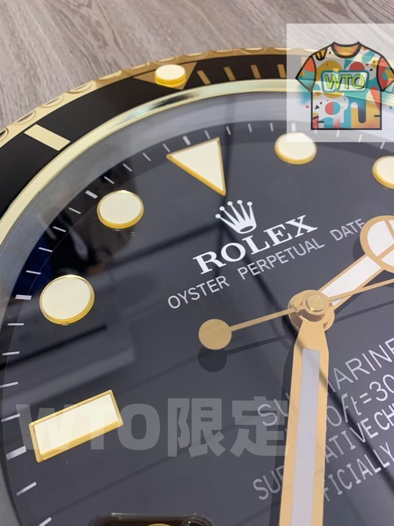 サブマリーナ　ブラック掛け時計　非売品 ロレックス ROLEX 掛け時計 サブマリーナブラック - メルカリ