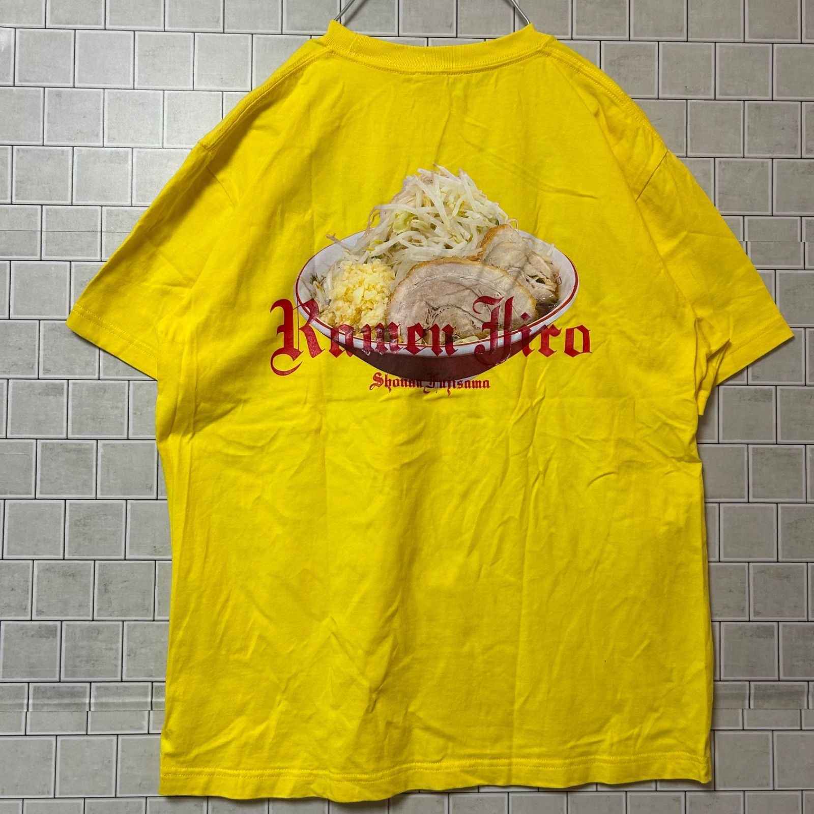 【未開封・絶版】ラーメン二郎　Tシャツ　L 湘南藤沢　イエロー 未開封】ラーメン二郎TシャツL 湘南藤沢イエロー