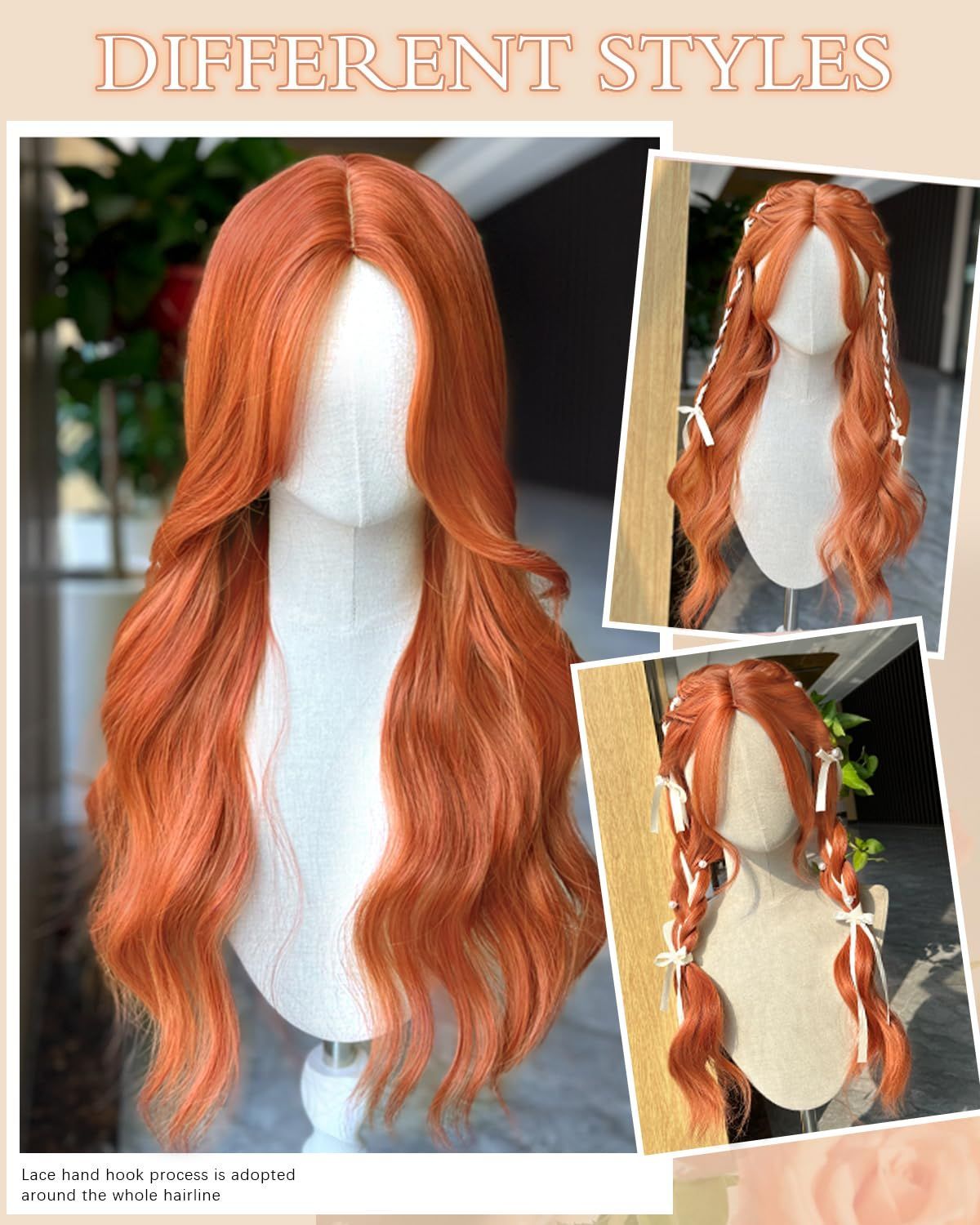 普段使い コスプレ ネット付 ロリータ ファション 女装 女性 黒髪