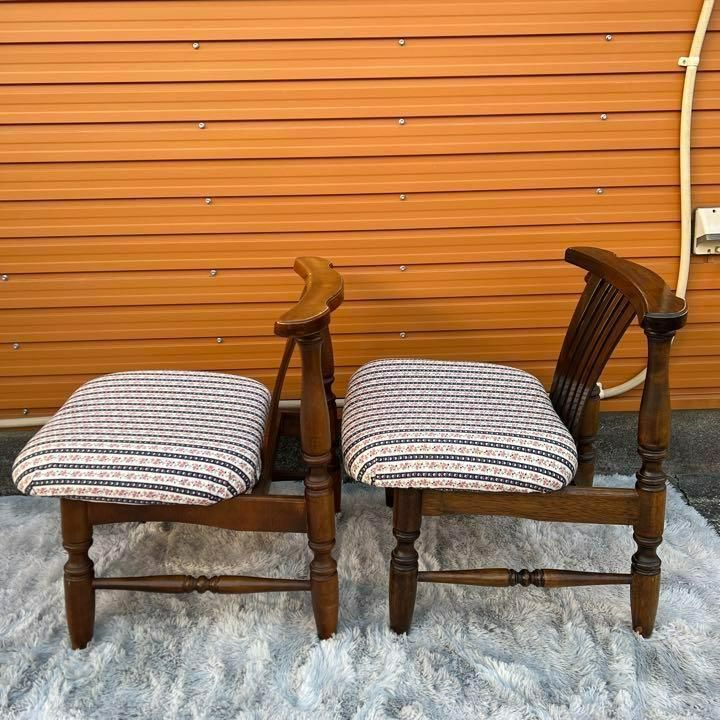 可愛い花柄ストライプ patio ヴィンテージチェア ヴィンテージ