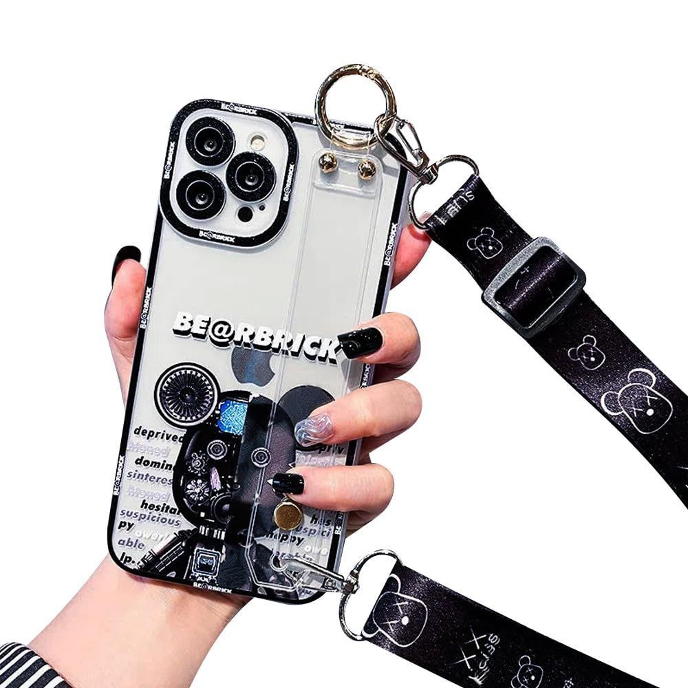 カウズ 人気 スマホケース iPhone 11 用 ケース スマホケース 携帯ストラップ ショルダーストラップ 首かけストラップ ハンドストラップ キックスタンド アイフォン 11 用 ケース TPU保護カバー