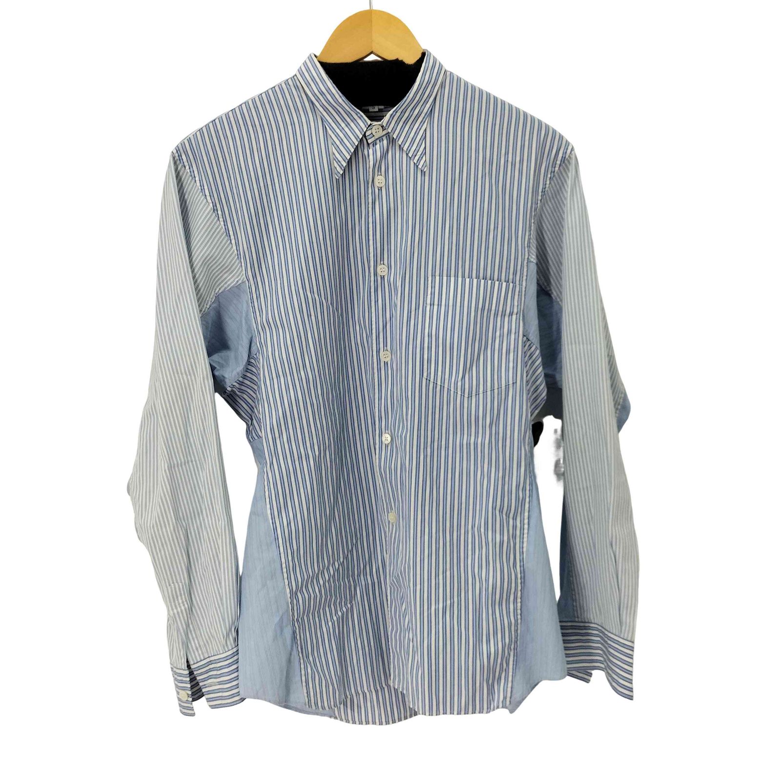 コムデギャルソンシャツ COMME des GARCONS SHIRT 16SS ストライプ切替 L|S シャツ メンズ JPN S