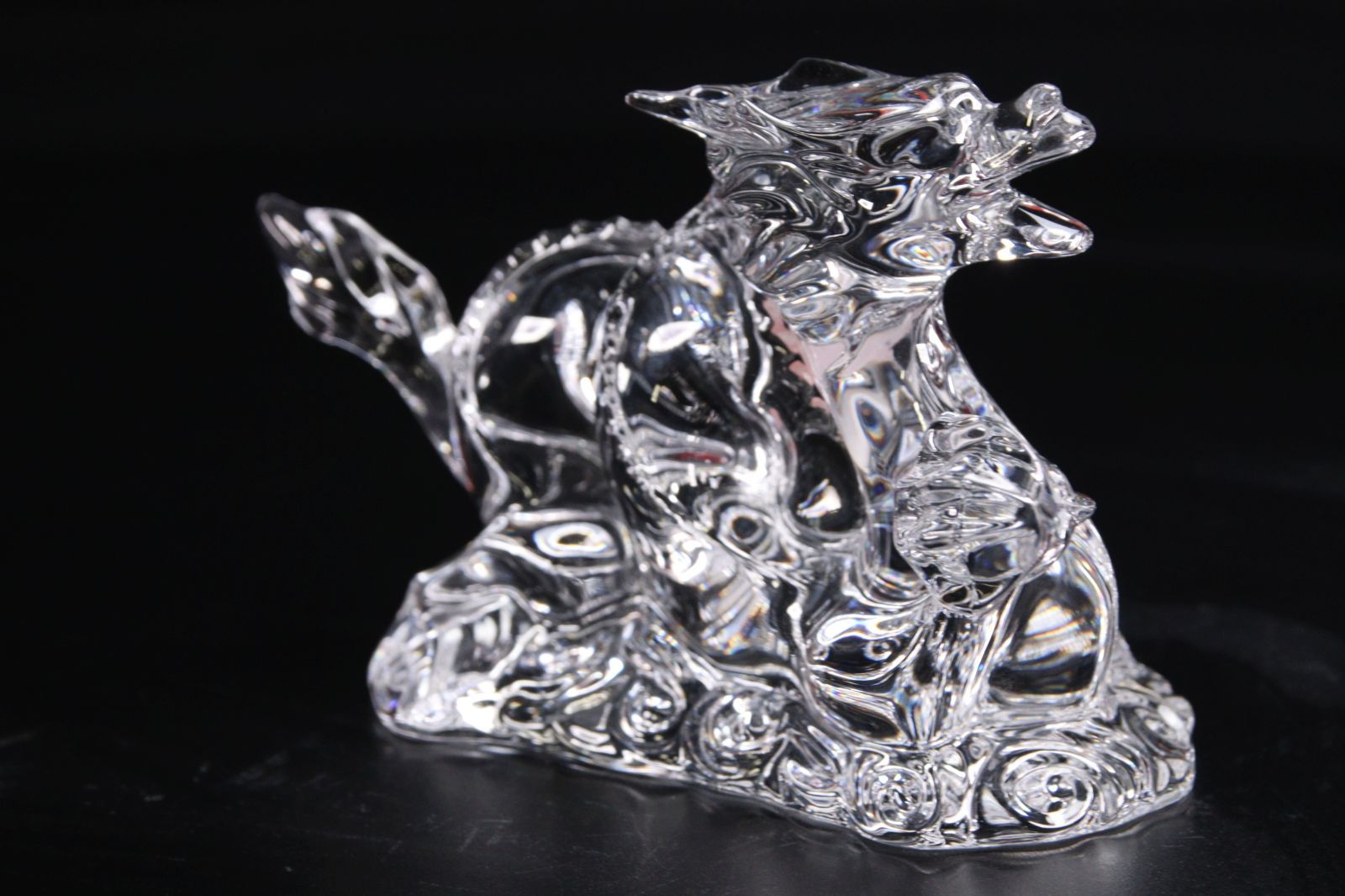 Baccarat バカラ ドラゴン 龍 置物 13cm クリスタルガラス 共箱 楾