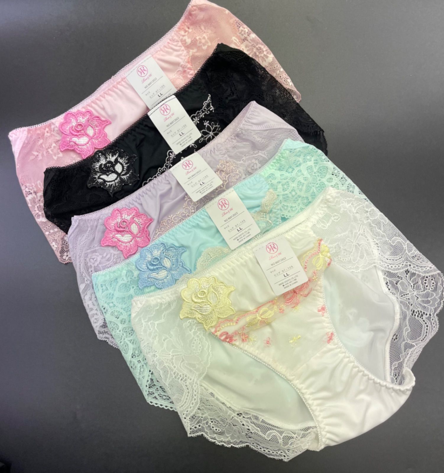 新品 立体花刺繍ショーツ5枚セットLL - メルカリ