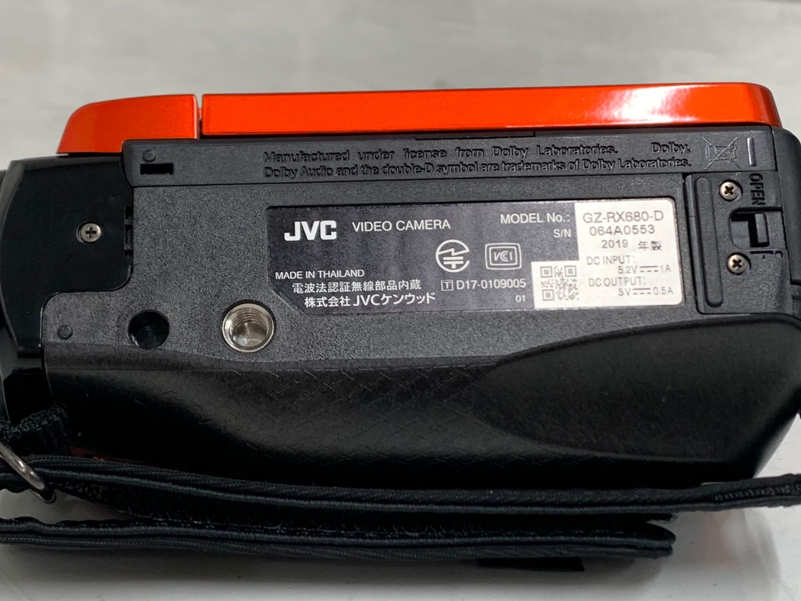 JVC ケンウッド 防水ビデオカメラ GZ-RX680 オレンジ Victor JVC