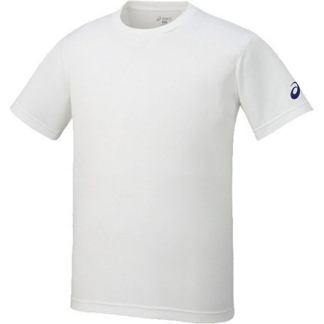 asics アシックス SS TOP ホワイトxネイビー S XA6188 150 | スポーツ メンズ S ホワイト 白 服 衣類 衣料品ウェア ウエア フィットネスウェア トップス シャツ Tシャツ 半袖 UVケア ショートスリーブ