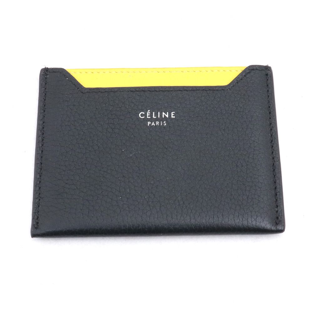CELINE バイカラーレザーカードケース ブラック イエロー - メルカリ