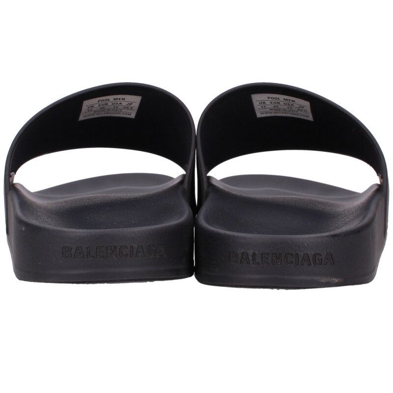 バレンシアガ POOL SLIDE CITIES BBロゴラバーサンダル メンズ 45(29.5  