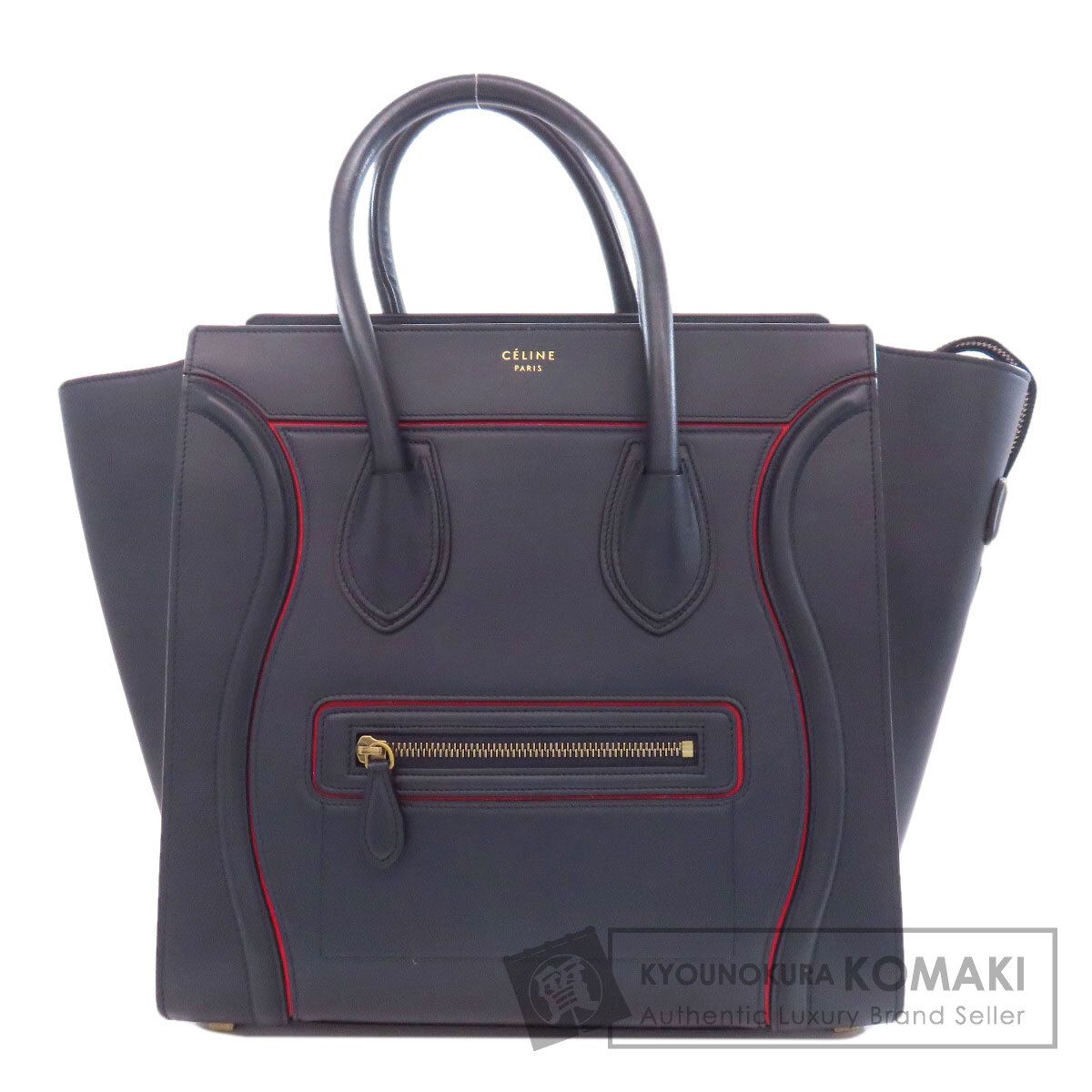 CELINE セリーヌ ラゲージ ミディアム トートバッグ カーフ レディース