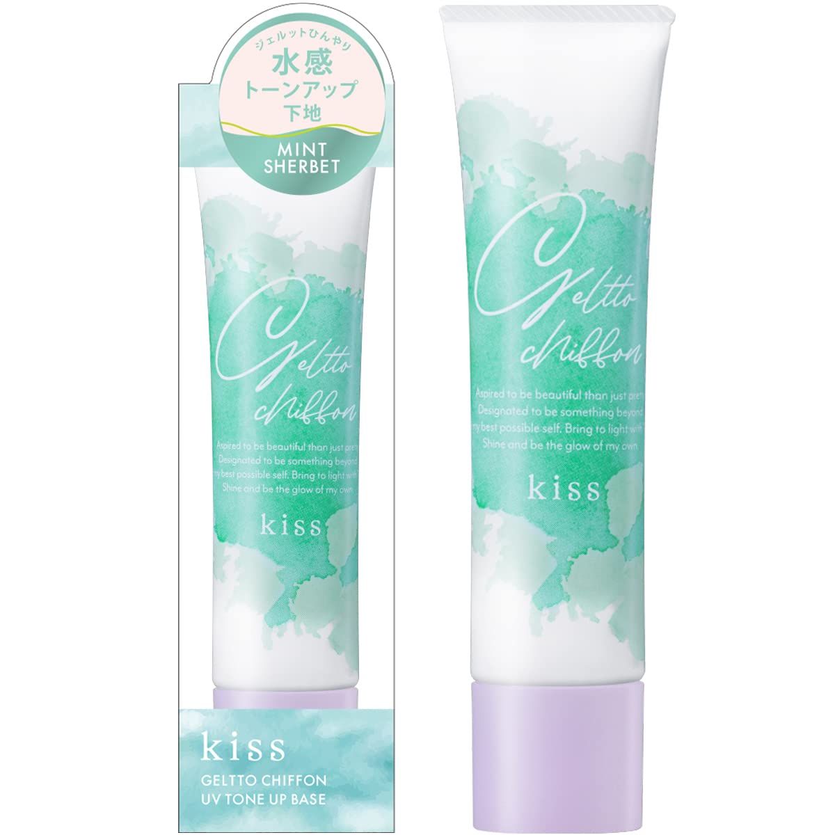kiss(キス) ジェルットシフォン ＵＶトーンアップベース 01 ミントシャーベット 32g 冷感 赤みを抑える CICA配合 SPF50+/PA++++ [01　ミントシャーベット]