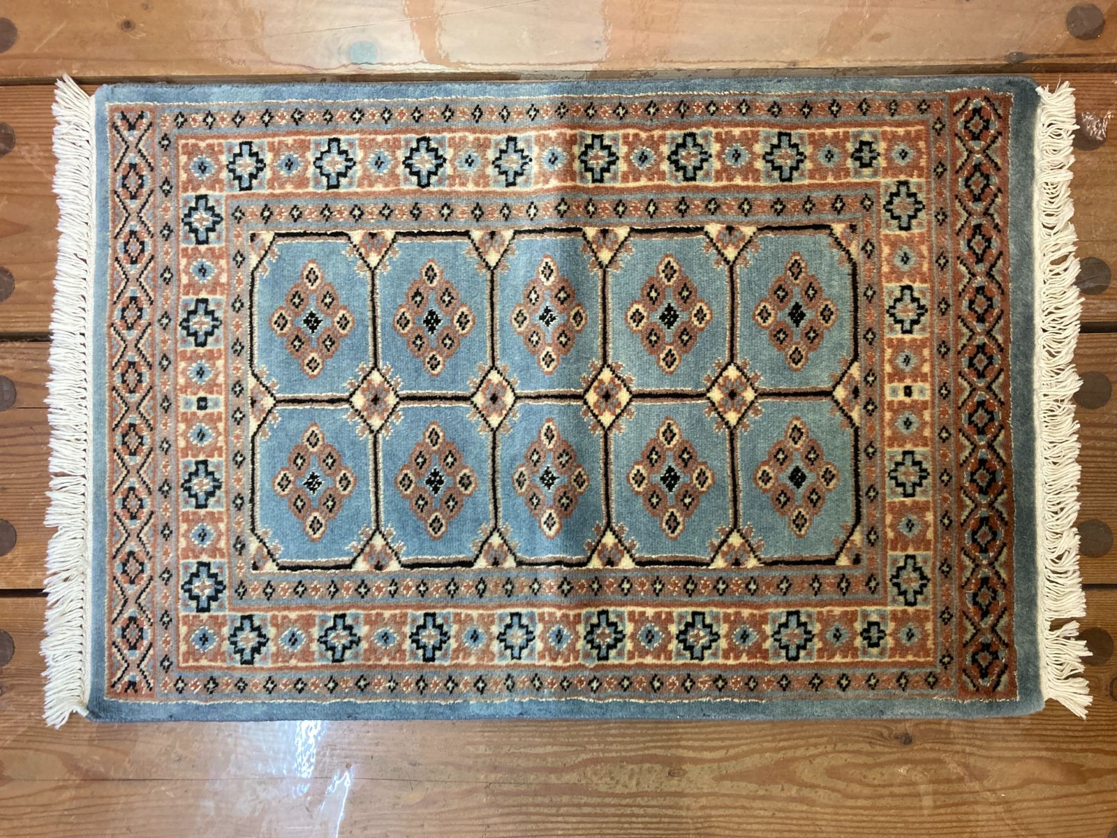 126×116cm 手織りマシュワニキリム 手織り絨毯 トライバルラグ. 126