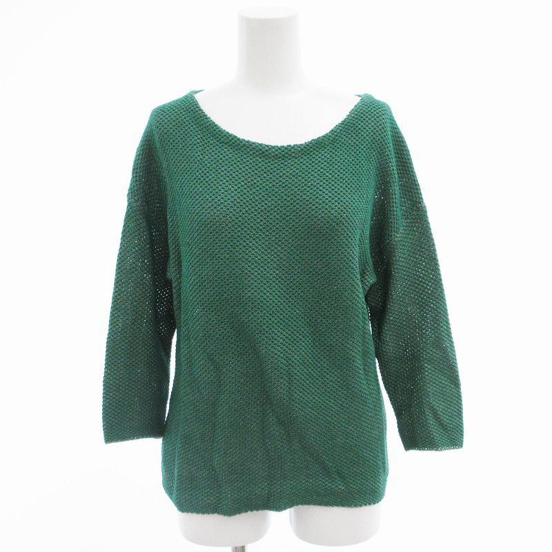 #snc シビラ Sybilla ニット・セーター M ピンク系 半袖 麻混 レディース [938208] シビラ SYBILLA バイカラータック編みプルオーバー ニット