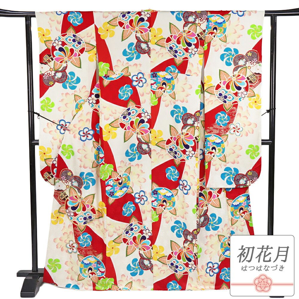 和装バック着物バック琉球紅型・琉球柄・葵の柄（向日葵色）入学卒業