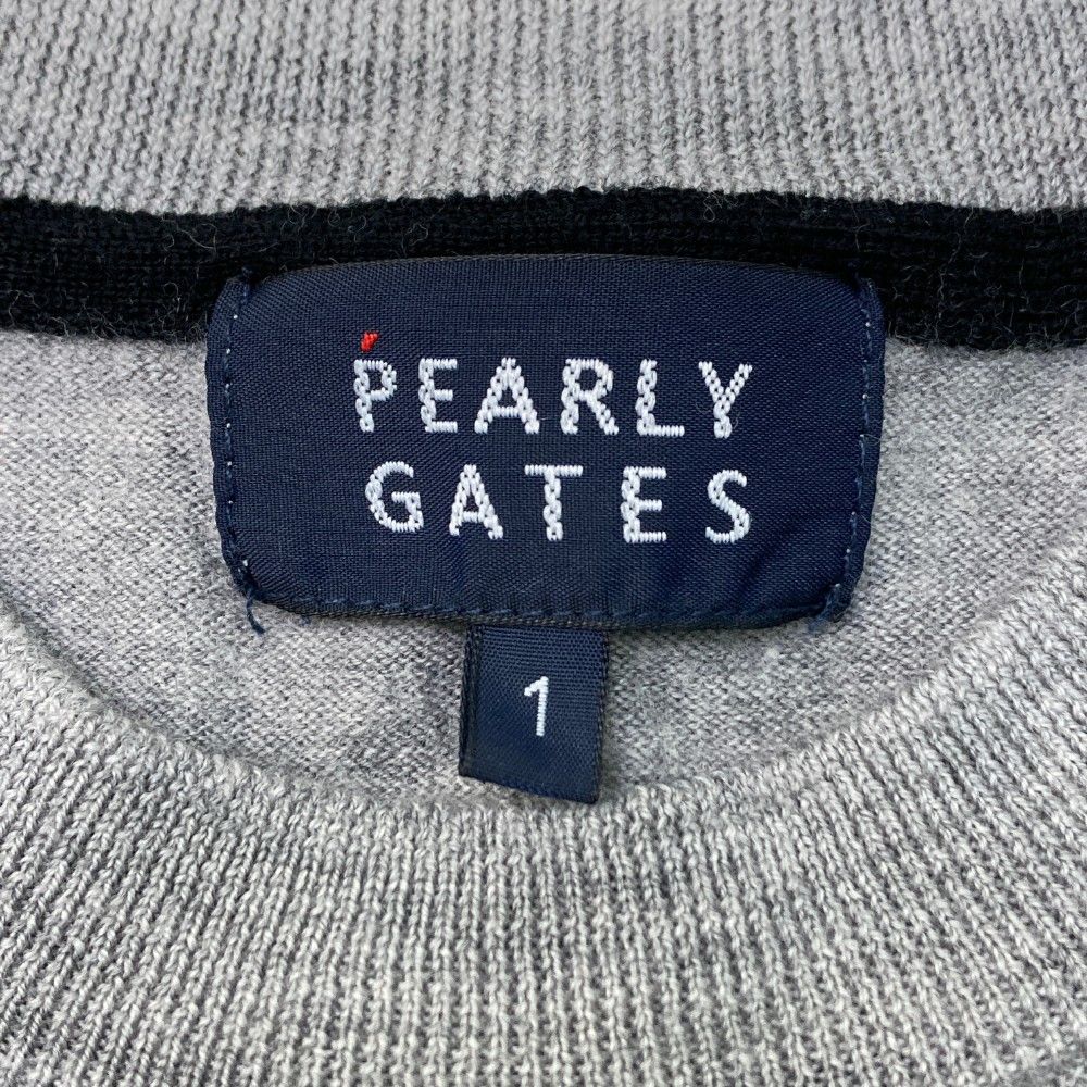 PEARLY GATES 長袖ニットセーター グレー系 サイズ1 サイズ：1 PEARLY GATES パーリーゲイツ 長袖 ニットセーター グレー系