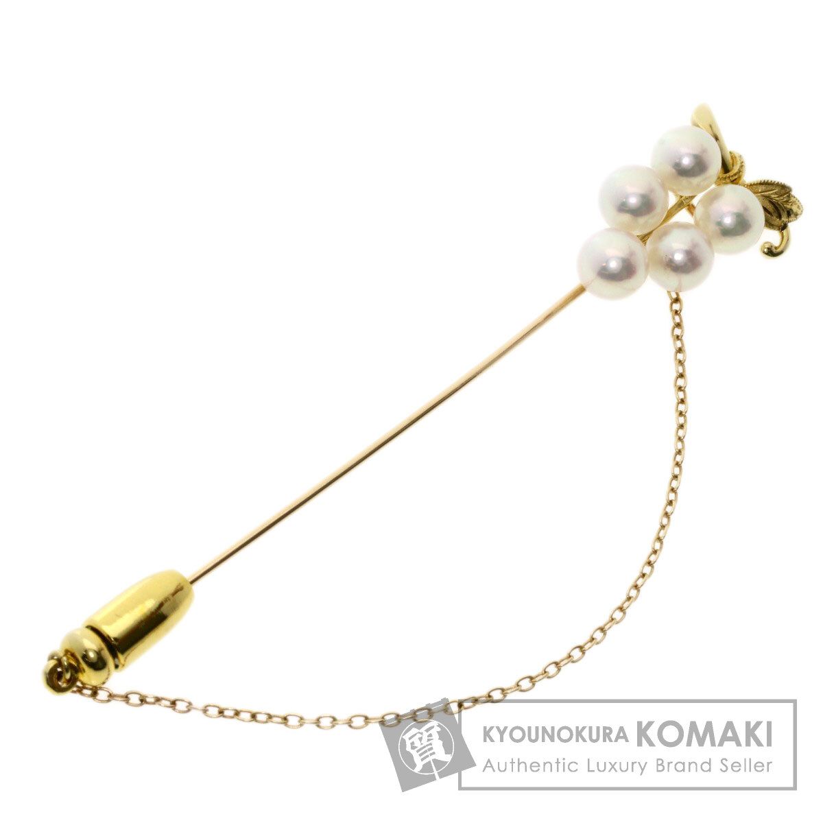◆美品◆ MIKIMOTO ミキモト 真珠 パール ブローチ 8珠 ケース付き MIKIMOTO（ミキモト） ブローチ あこや真珠 アコヤ パール K14 新品