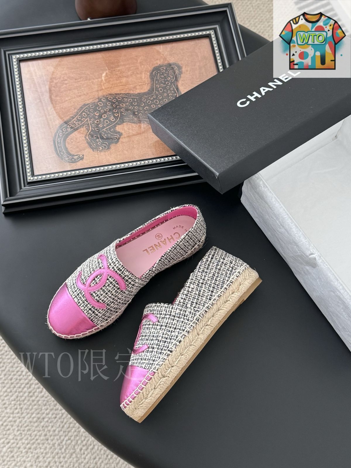 CHANEL エスパドリーユ エスパドリーユ - ラムスキン、ブラック — ファッション