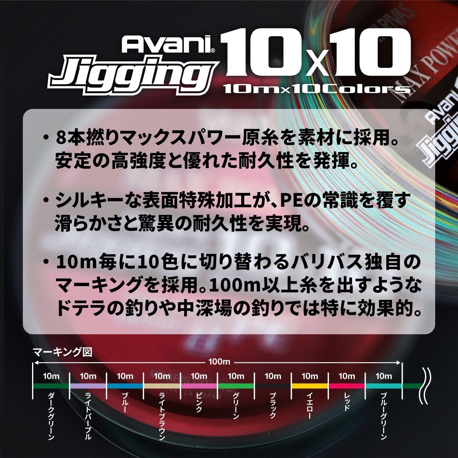 ジギング10×10 マックスパワーPE