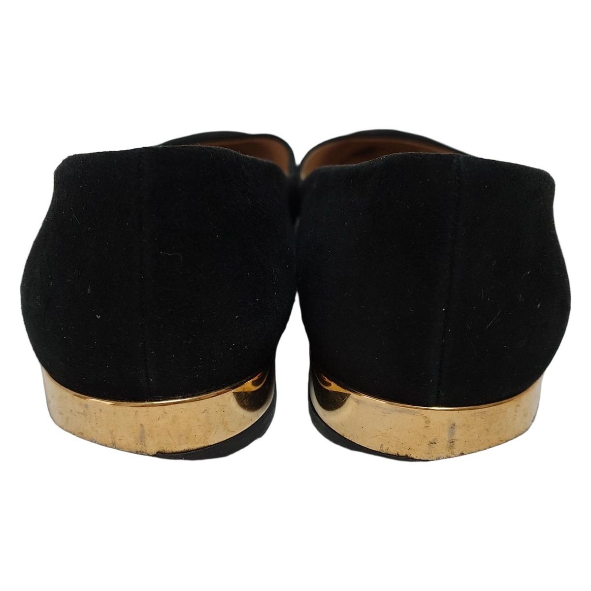 JIMMY CHOO(ジミーチュウ) フラットシューズ 37 レディース - 黒 JIMMY CHOO(ジミーチュウ) フラットシューズ 37 レディース - 黒