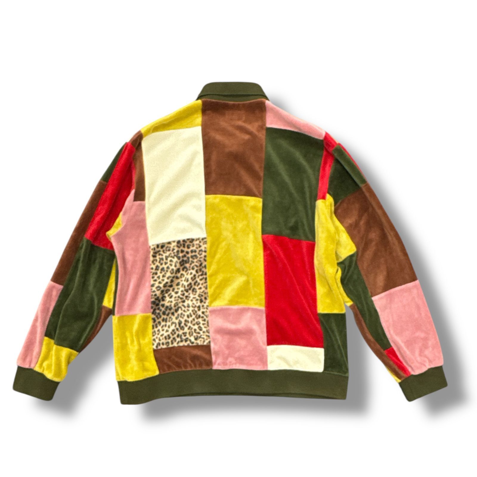 国内正規 参考上代16500円 Supreme 20AW Patchwork Velour L/S Polo