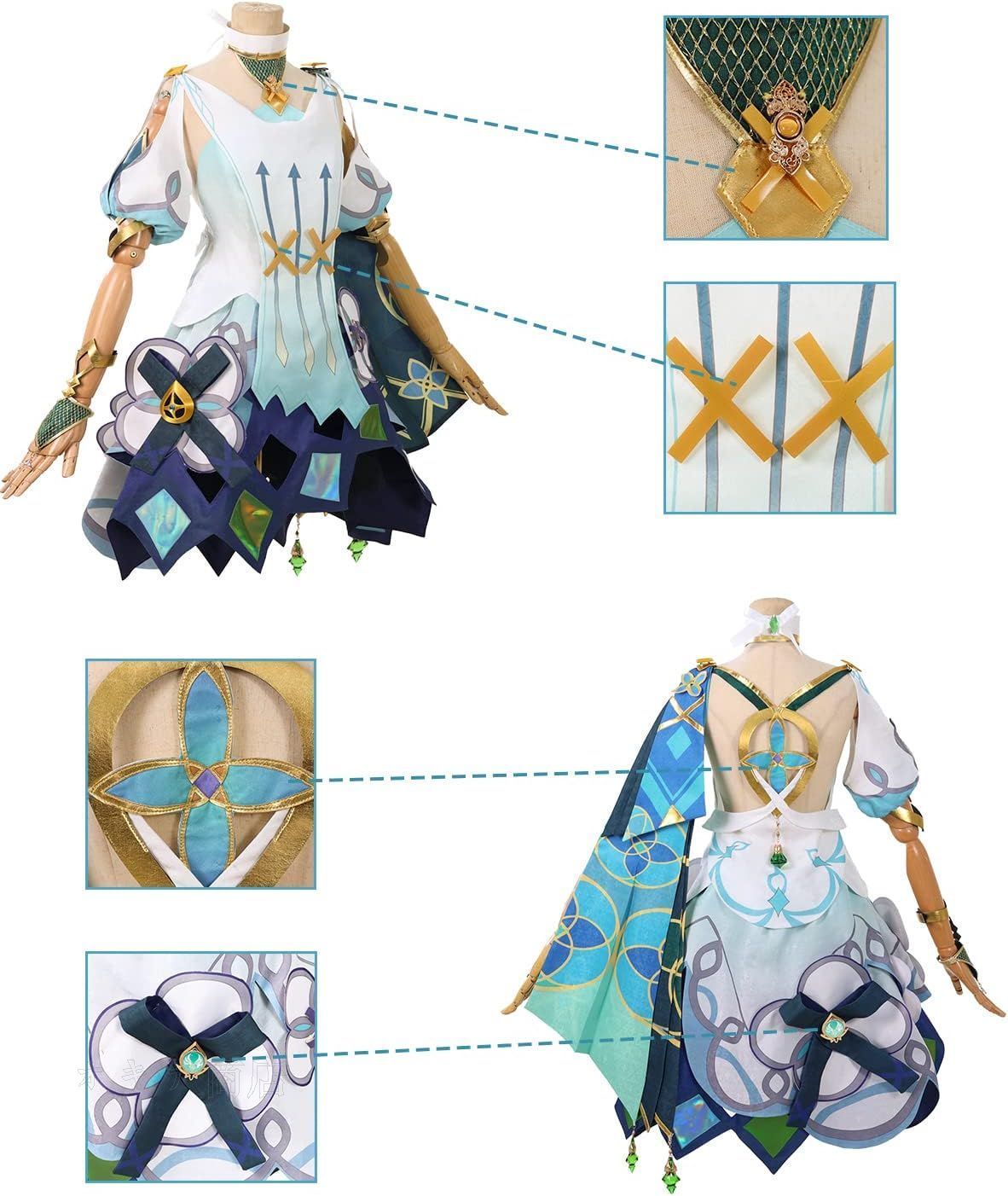 ウィッグ付き ファルザン コスプレ 学者 原神 コスプレ衣装 フルセット コスチューム 大人用 仮装 文化祭 Genshin Faruzan cosplay