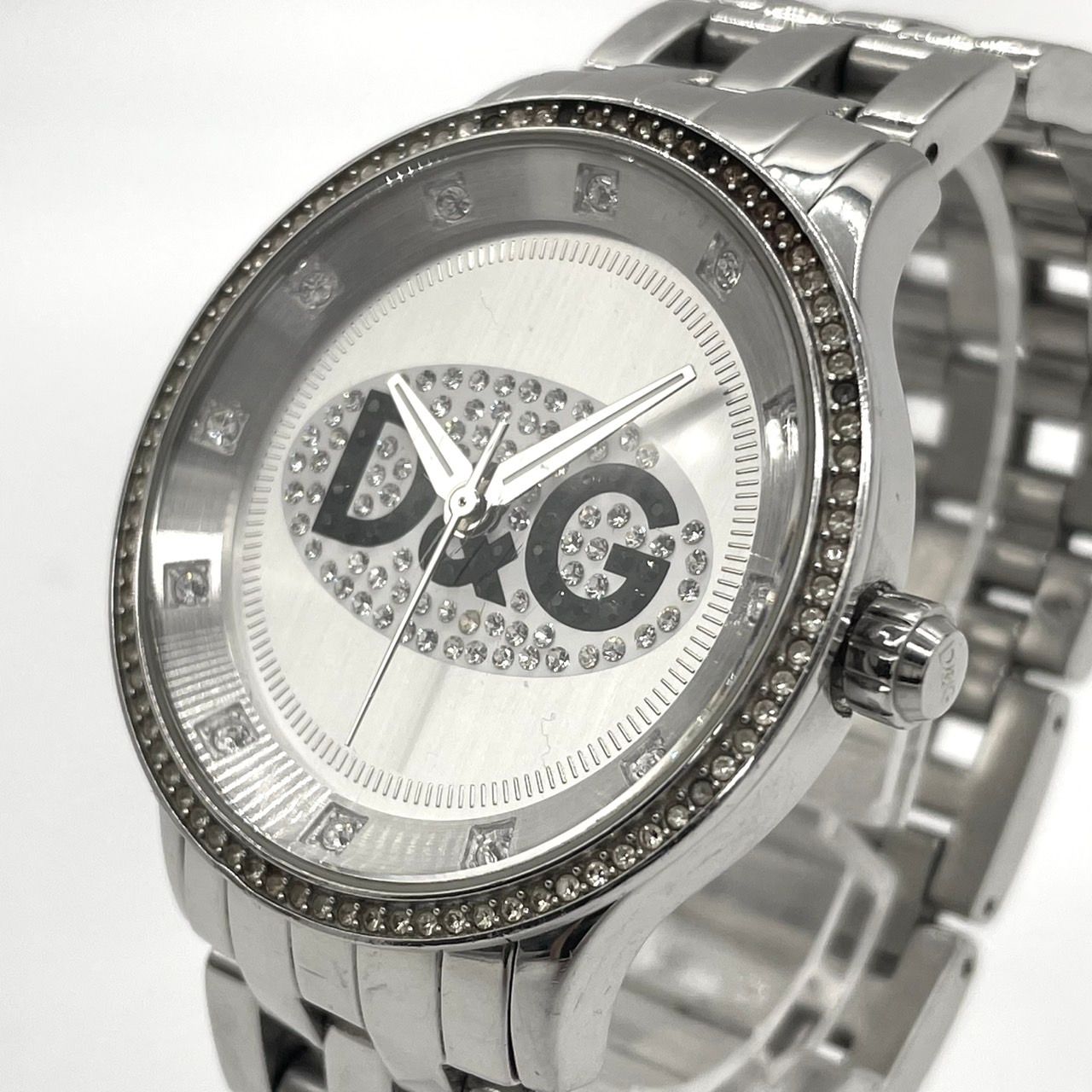 【新品電池】D&G ドルチェ&ガッバーナ ドルガバ メンズ 腕時計 シルバー 電池交換済】D&G 腕時計 メンズ ドルチェ＆ガッバーナ タイム