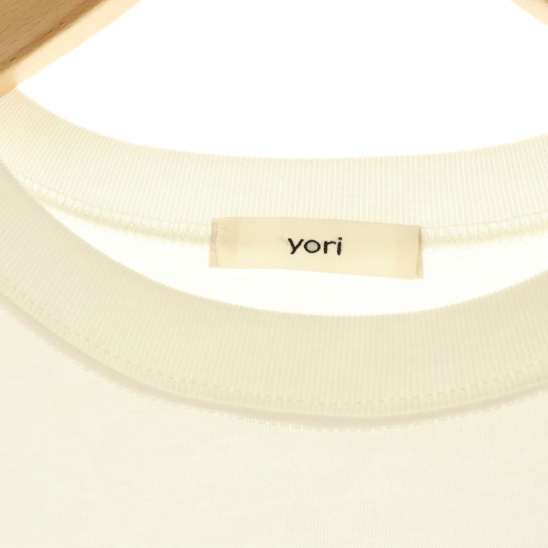 ヨリ yori ヘムラウンドハーフロゴTee Tシャツ カットソー 半袖