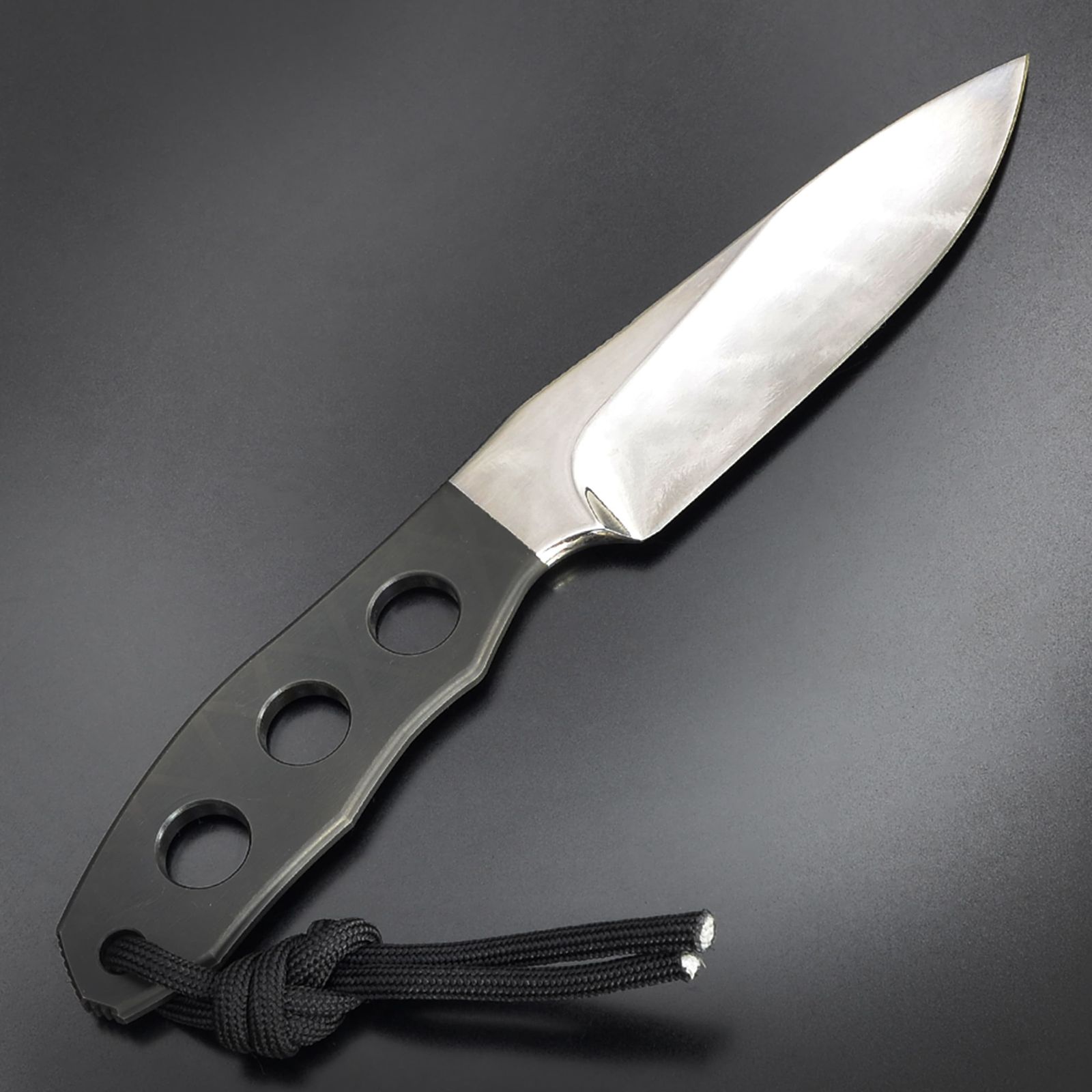 Makkari knives スケルトンナイフ 間狩純平作 ラプトルドロップ 樹脂製シース付き 18歳以上 ミラーブレード | 黒