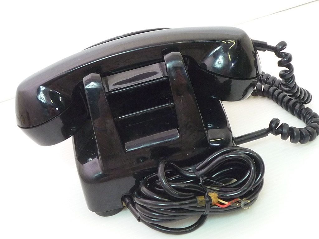 黒、電話、レア物です、 柊花堂シュウカドウ電電公社時代の電話機通販古時計昭和レトロ
