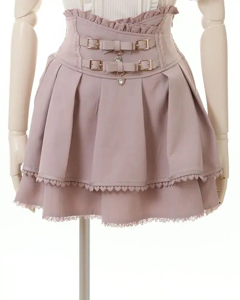 販売 LIZ LISA 2連ベル スカート ピンク