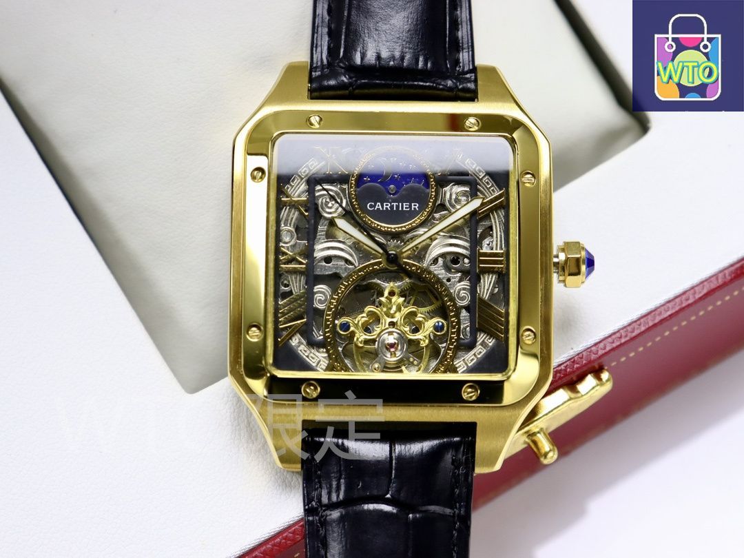 Cartier ステンレススチール 時計 今日WTO】Cartier カルティエ 角型腕時計 トップバージョン 316L