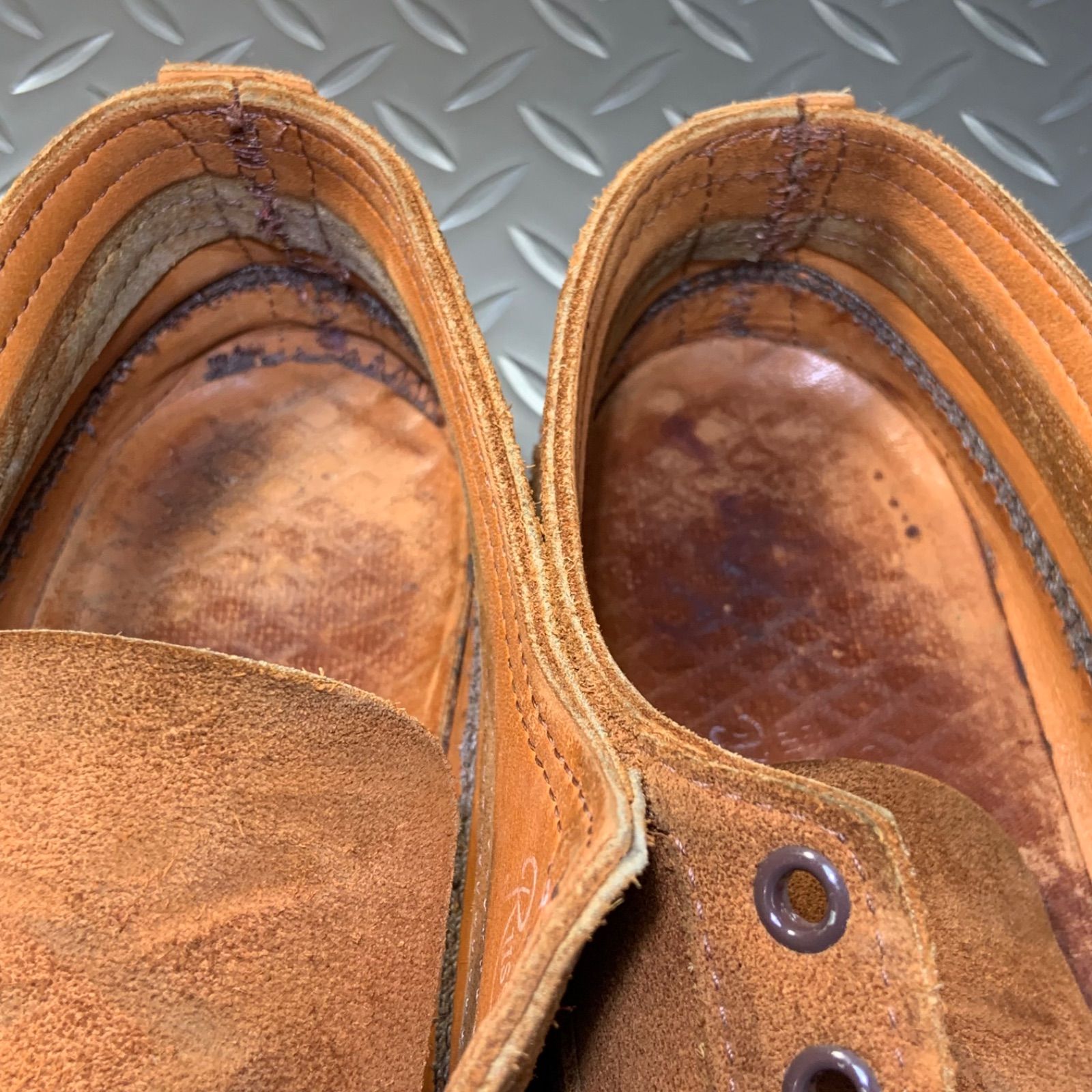 UN × Russell Moccasin HURON US 8 E JP 26 cm アンユーズド別注 ラッセルモカシン フューロンモカシン アメリカ製 25 J 9-russ