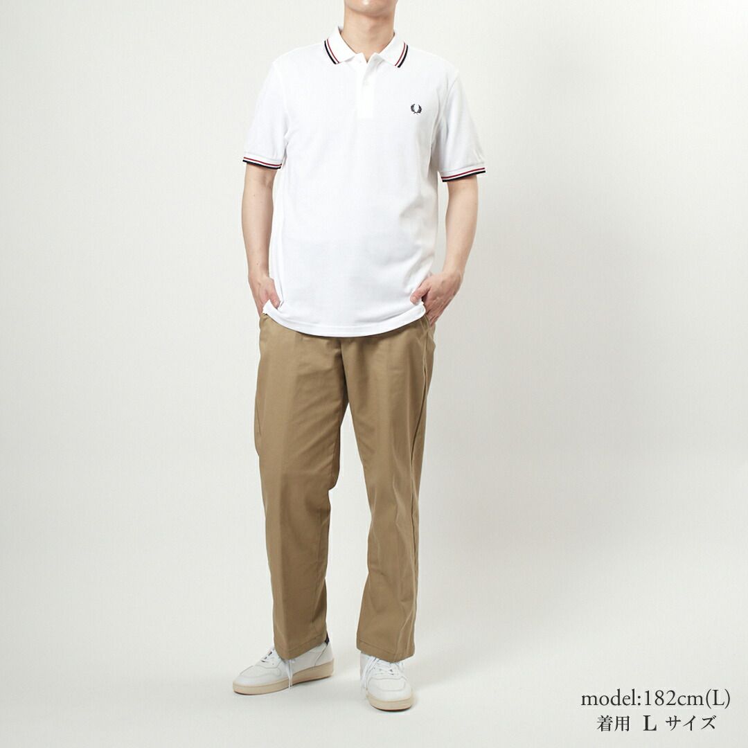 フレッドペリー FRED PERRY メンズ 半袖ポロシャツ ワンポイント TWIN TIPPED FRED PERRY SHIRT M3600 T60 SN WHT BRED RED NVY