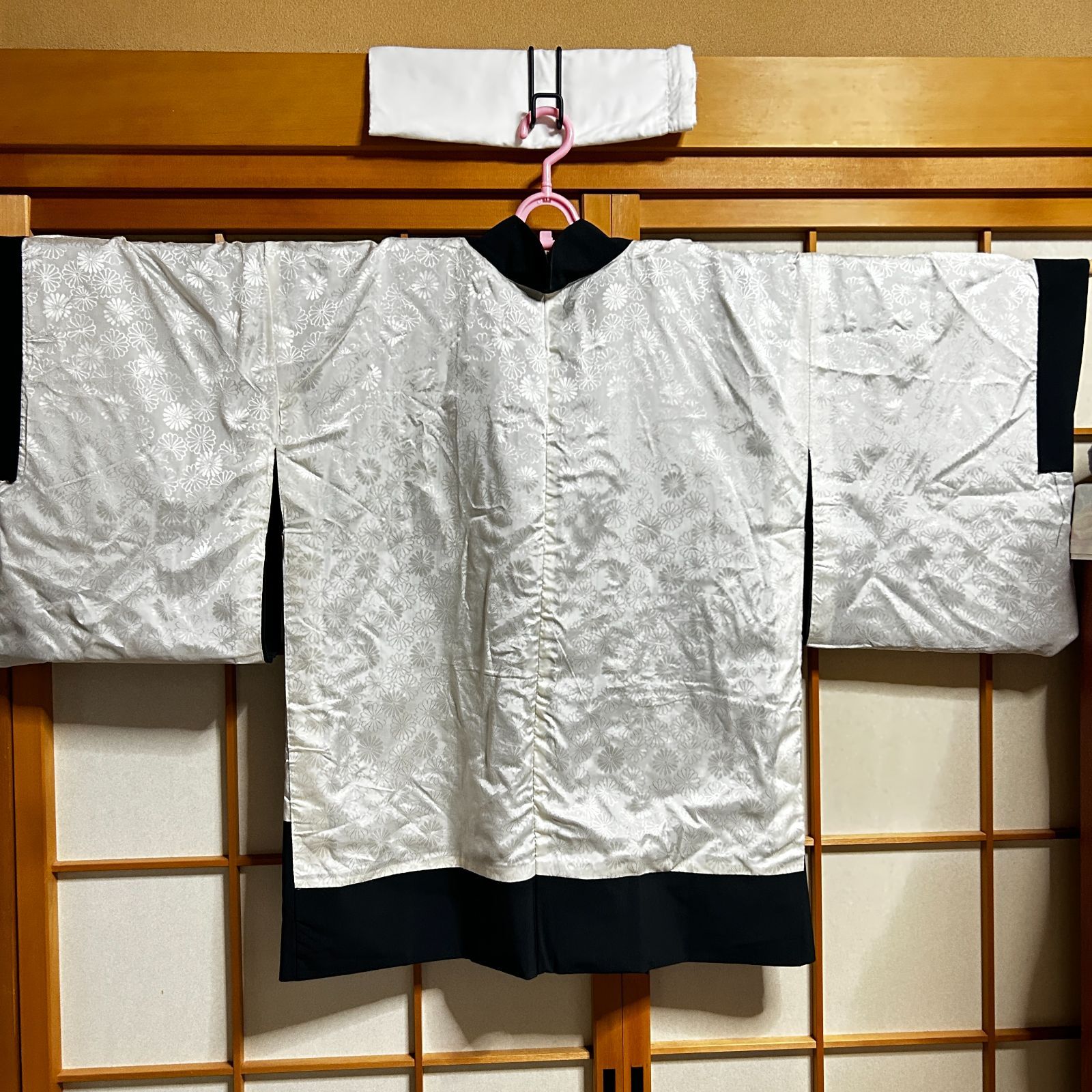 羽織のみ価格｜和モダン メンズ 羽織 絵羽織 黒地×藍刺繍 着物