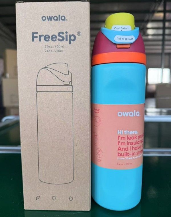 新品 OWALA 水筒 24oz ストロー内蔵 漏れ防止 断熱 【10色選択