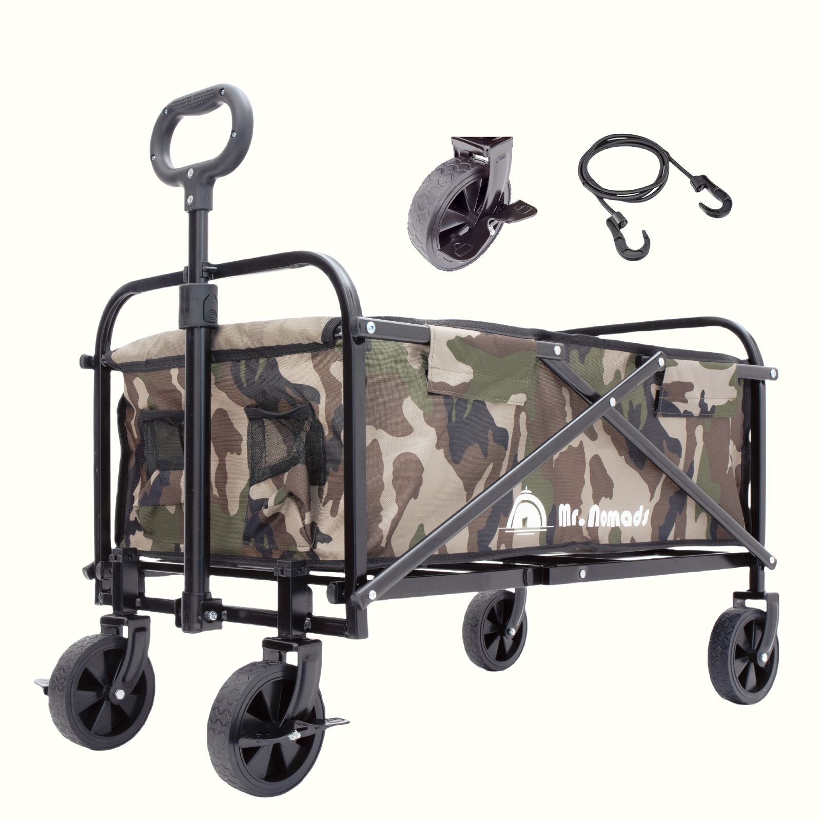 MR. NOMADS 【ラグビー日本代表使用メーカー】 キャリーワゴン キャリーカート 【ブレーキ付】 軽量 大容量 120L可能 耐荷重100kg  コンパクト ワンタッチ収納 高耐久 4輪 折り畳み 子供 ペット散歩 釣り 撮影 (KW005) - メルカリ