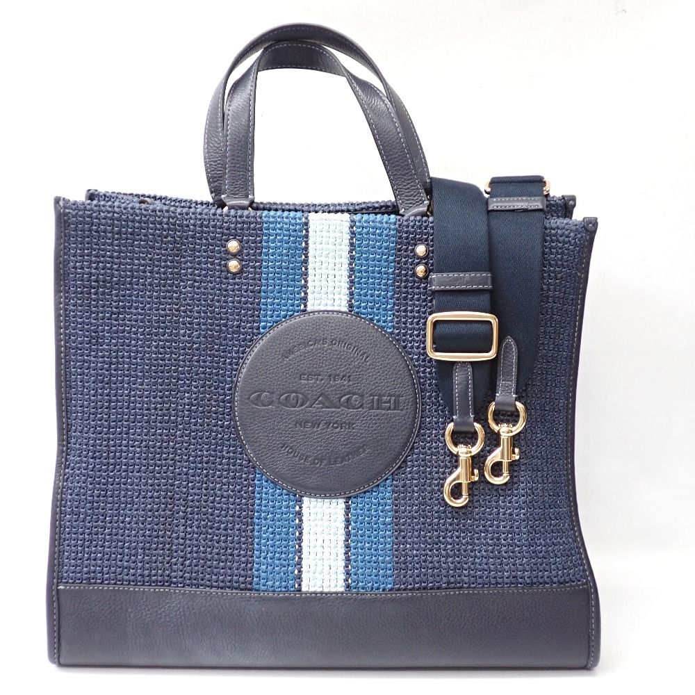 美品♡COACH ネイビー トートバッグ　メンズ COACH トートバッグ ネイビー メンズ コーチ