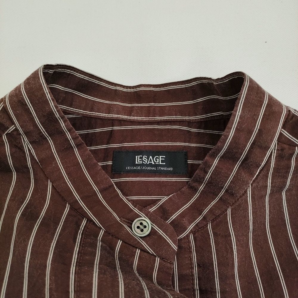 JOURNAL STANDARD L'essage シャイニーローンストライプシャツ