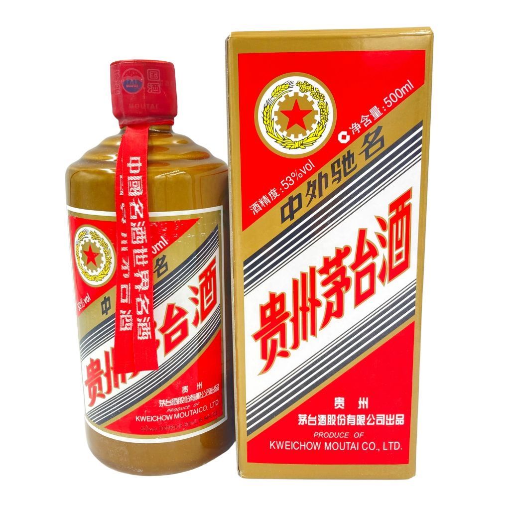 貴州茅台酒 2012年 五星麦ラベル 茶色ボトル 500ml 53% - メルカリ