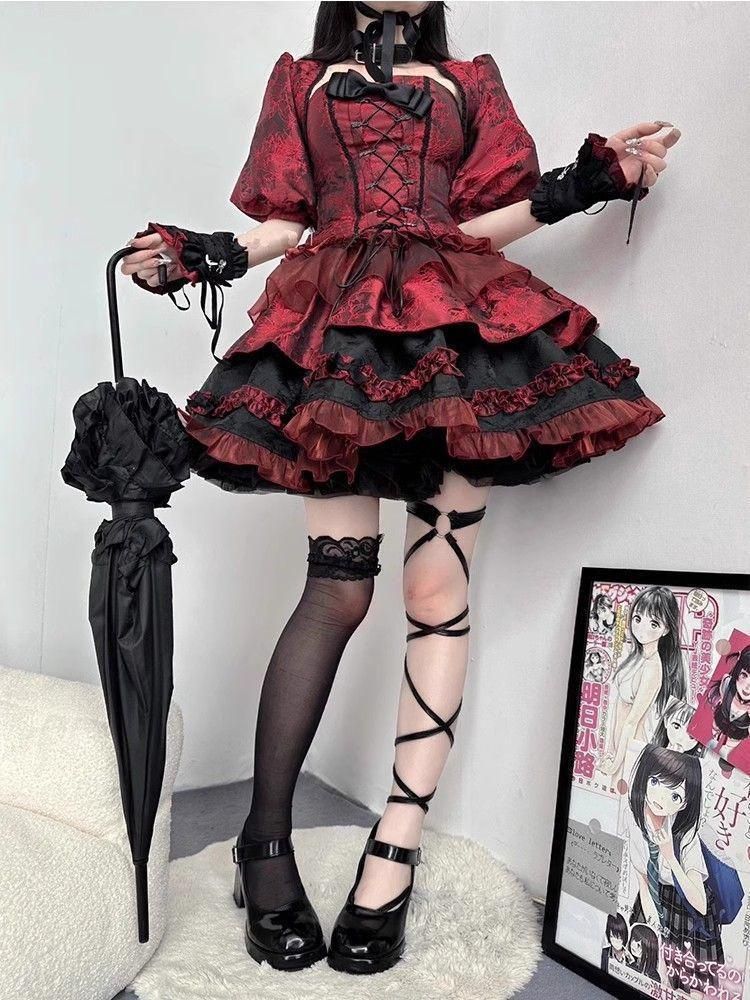 25年 コスプレロリータセット 仮装 オリジナル 洋服 ロリータ ワンピース メイド ドレス 撮影会 舞台 イベント PB-314