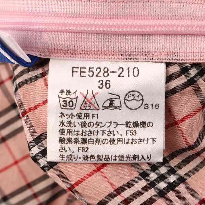 バーバリーブルーレーベル キャミソール ノバチェック柄 ロゴ フリル