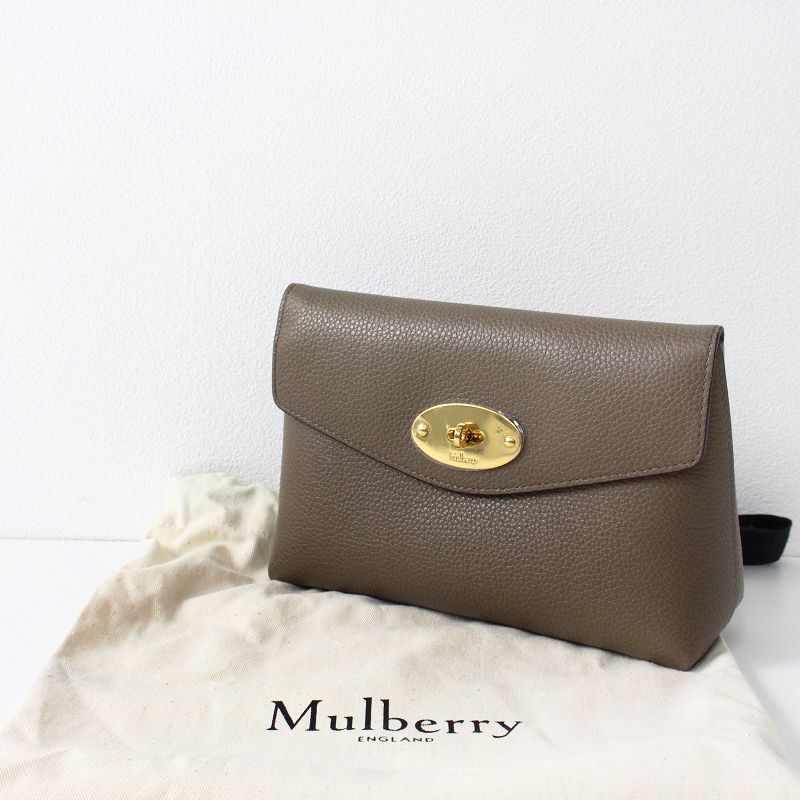 マルベリー Mulberry 美品 ダーリー コスメティックポーチ/レザー