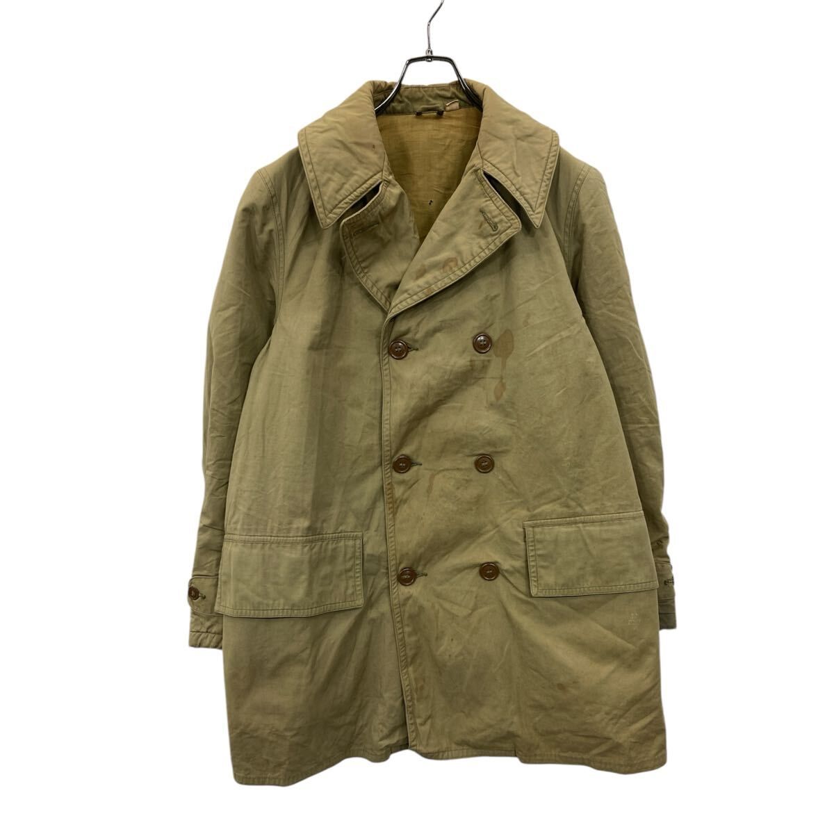 ミリタリー マッキーノコート Mサイズ位 表記サイズ38 40年代 米軍実品 M-1943 ジープコート カーキ 古着卸 アメリカ仕入 a704-5495
