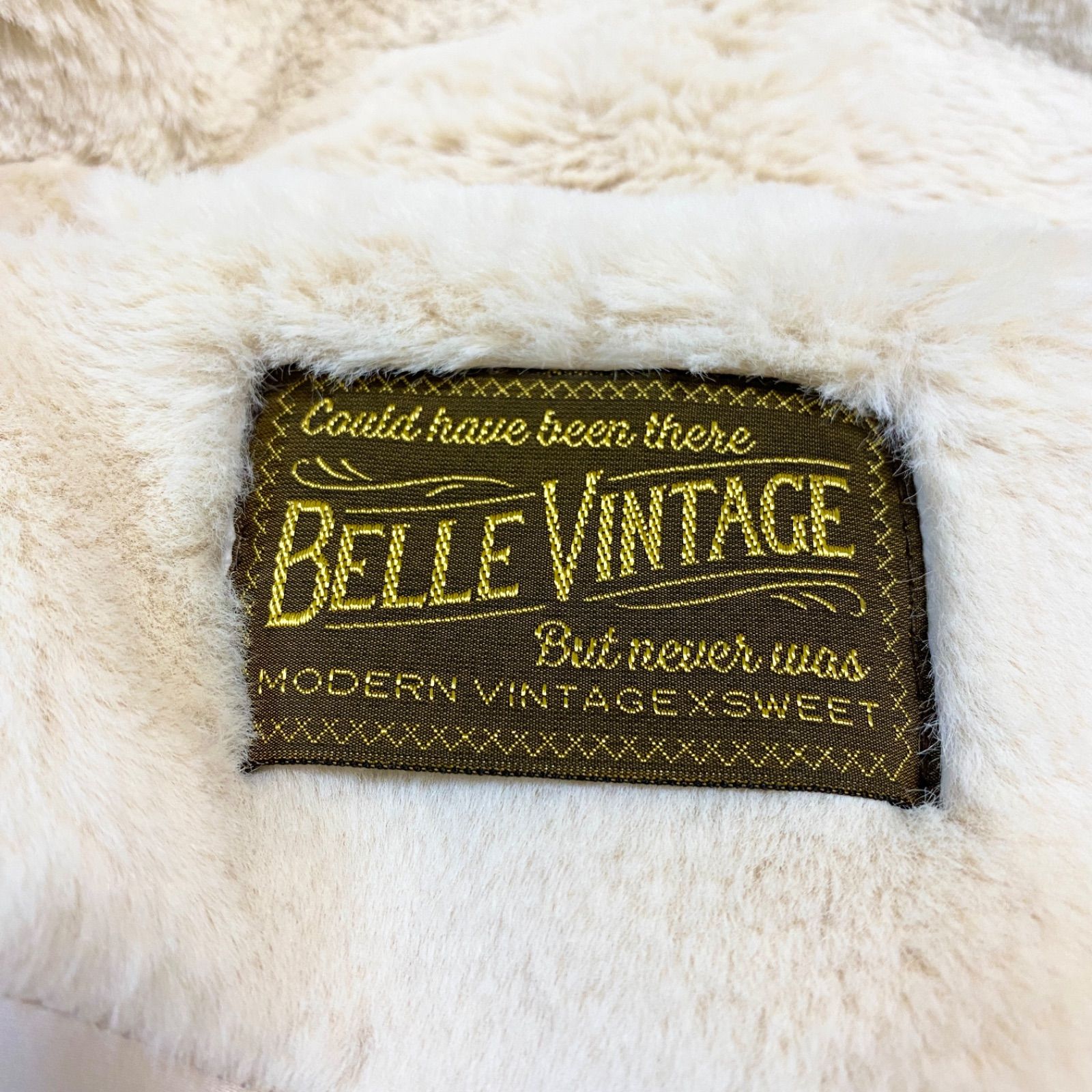 Belle vintage】レザーベルトボリュームボアジャケットⅡ LA BELLE 
