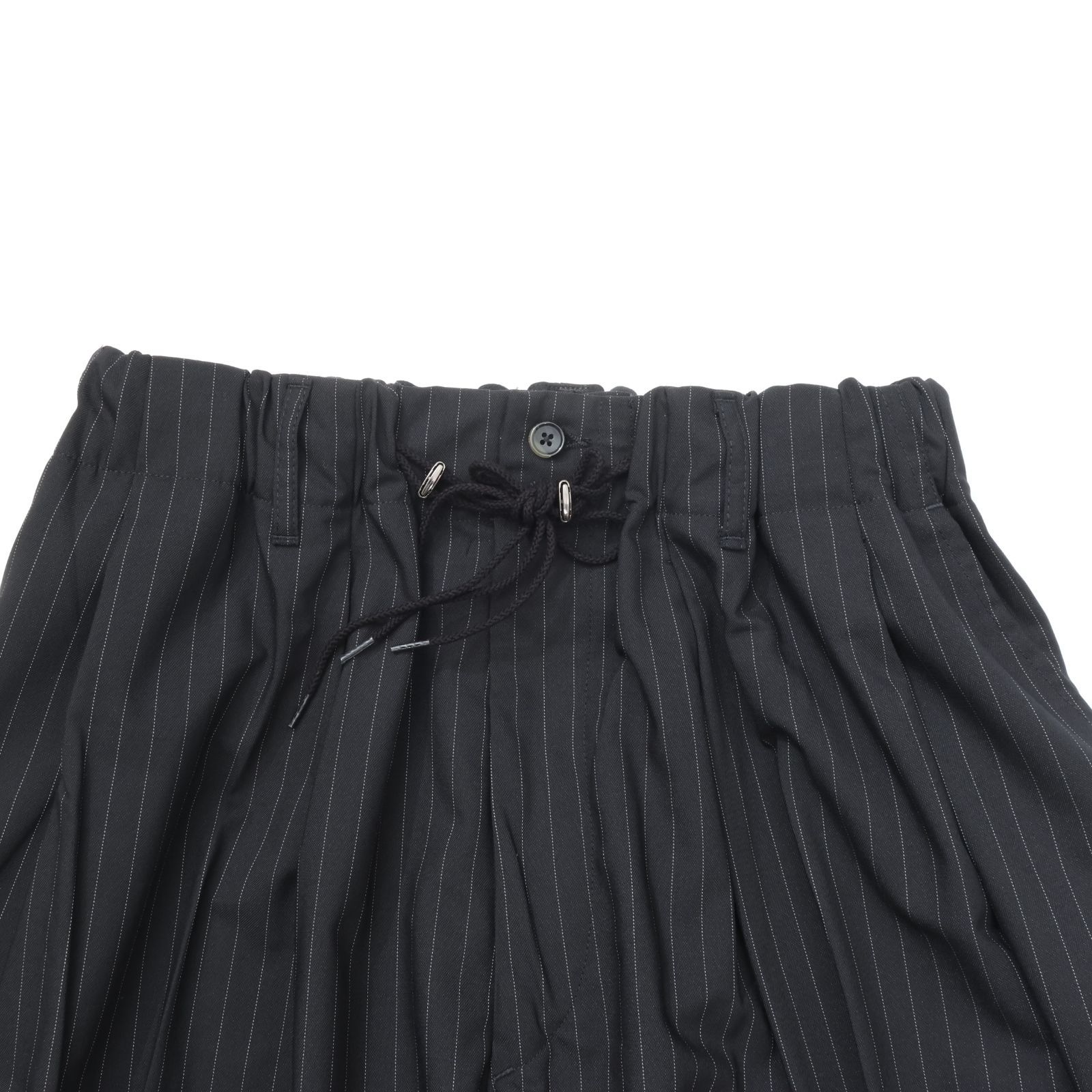 Sillage シアージ circular pants black stripe twill サーキュラー