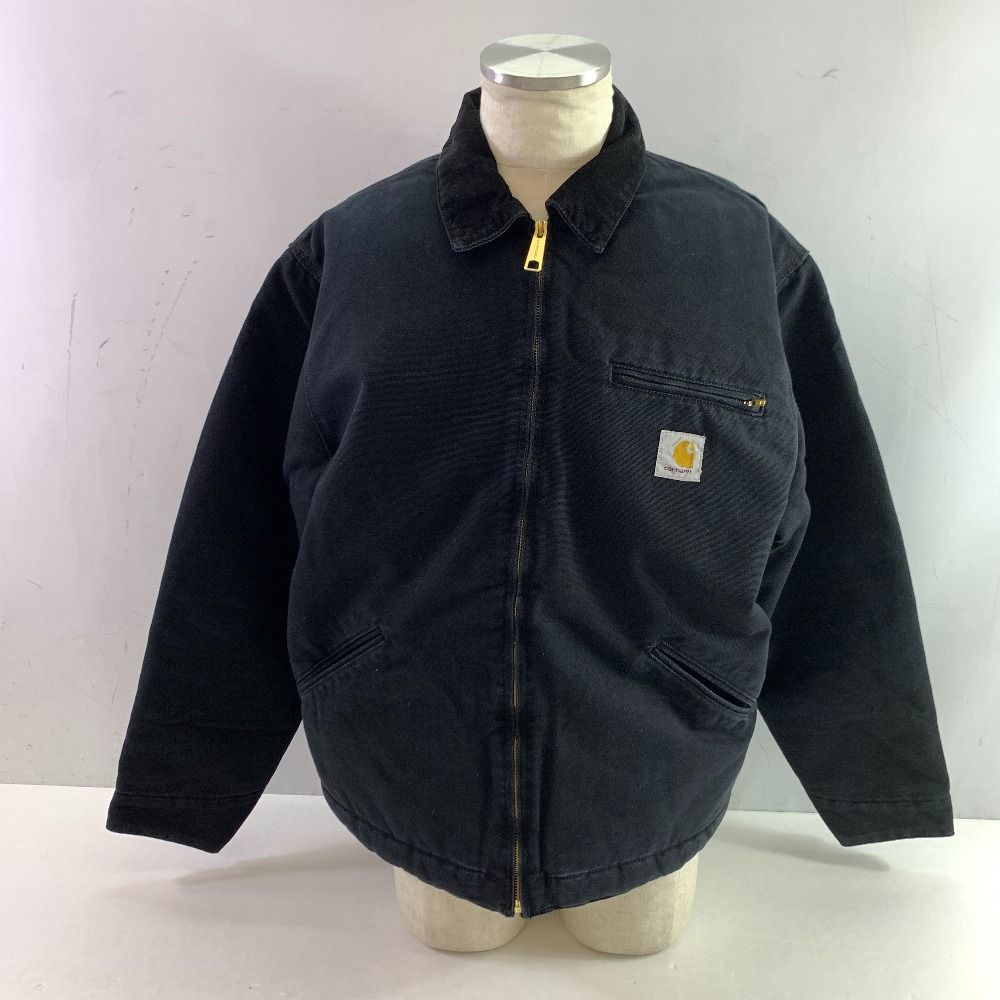 04w4927▽ カーハートWIP Carhartt WIP I027358 オリジナル デトロイトジャケット OG DETROIT JACKET ダックキャンバス カバーオール ジャケット 裏キルティング アウター Mサイズ ブラック 八王子店