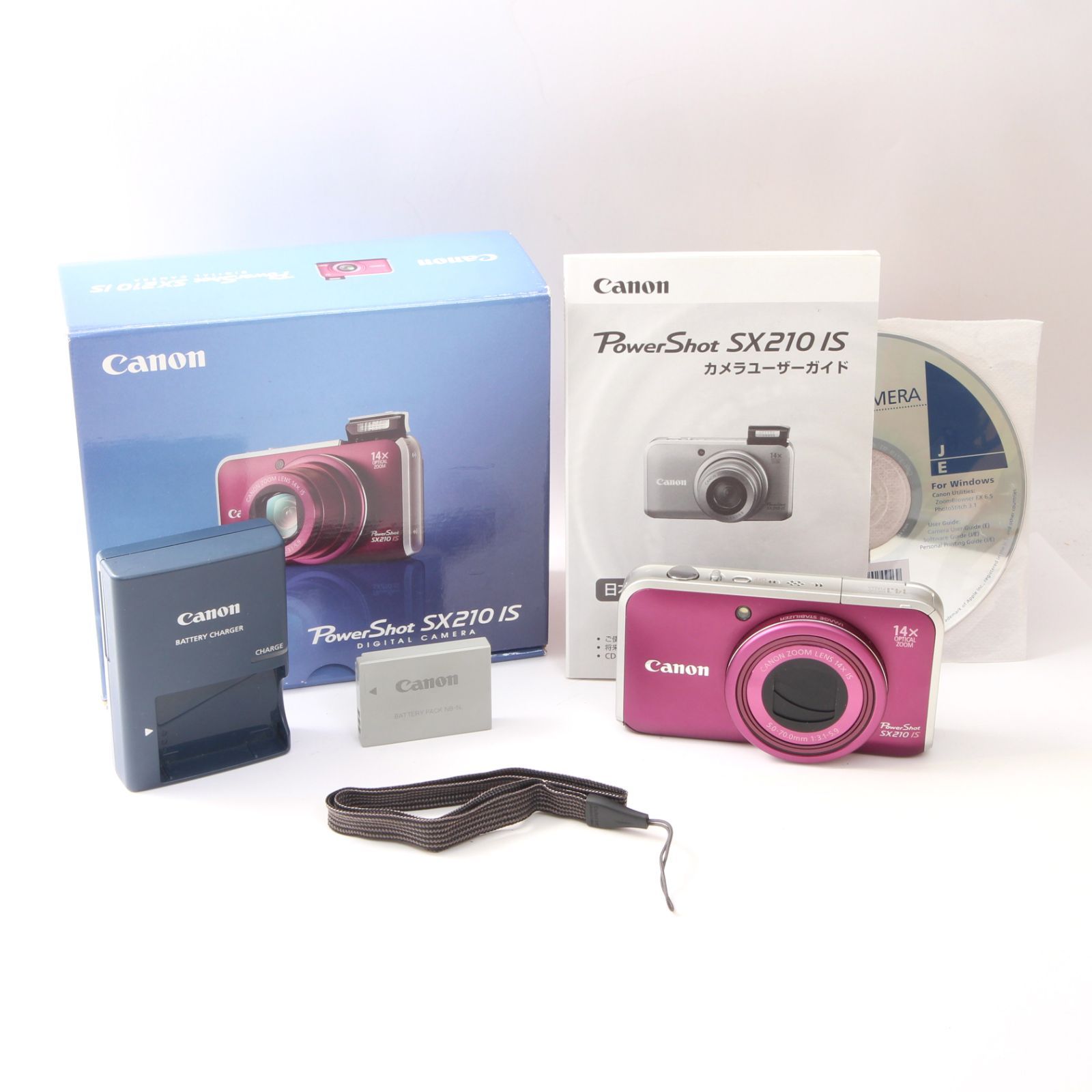 Canon キャノン PowerShot SX210 IS パープル コンパクトデジタル 