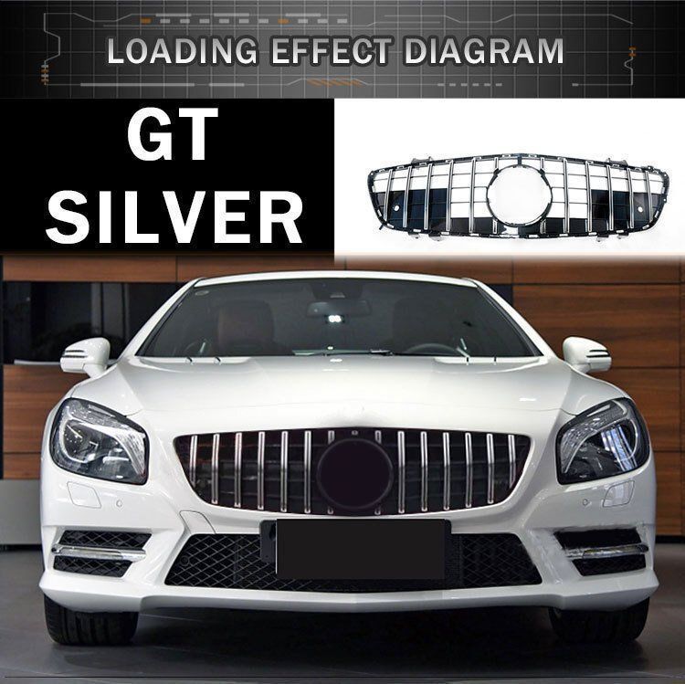 カー用品 メルセデスベンツ AMGルック グリル SLクラス R231 SL350 SL500 2013-2016年