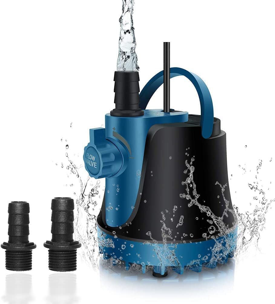 【早発送】LGL 水中ポンプ 吐出量1500L/ 100底部入水式 静音 25 最大揚程1.8M 水量調節可 吐き出し口外径13/16mm付 最低水位0.7cm 水族館給水・排水ポンプ・水耕栽培・庭の水循環 25―1500L/