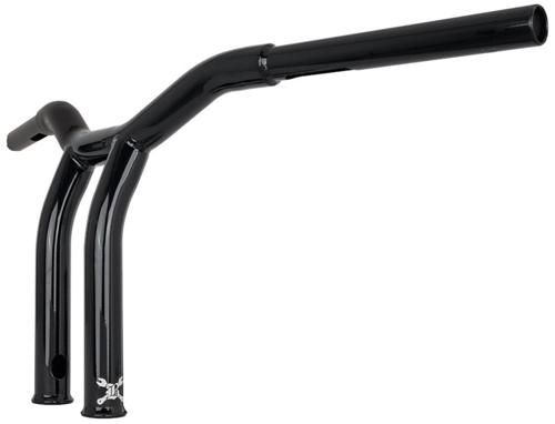 1-1/4インチ DOMINATOR レイクド バー：パウダーコートブラック/14インチ