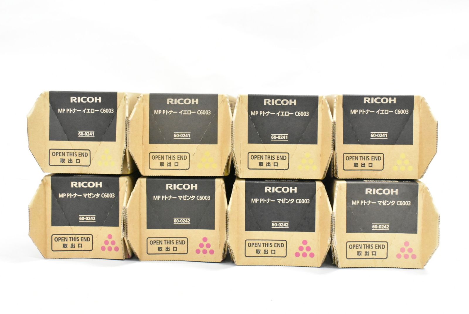 ♥ リコー 純正 トナー C6003 2色8本 マゼンタ イエロー RICOH ITR8F75IA9RA-D-F10-byebye
